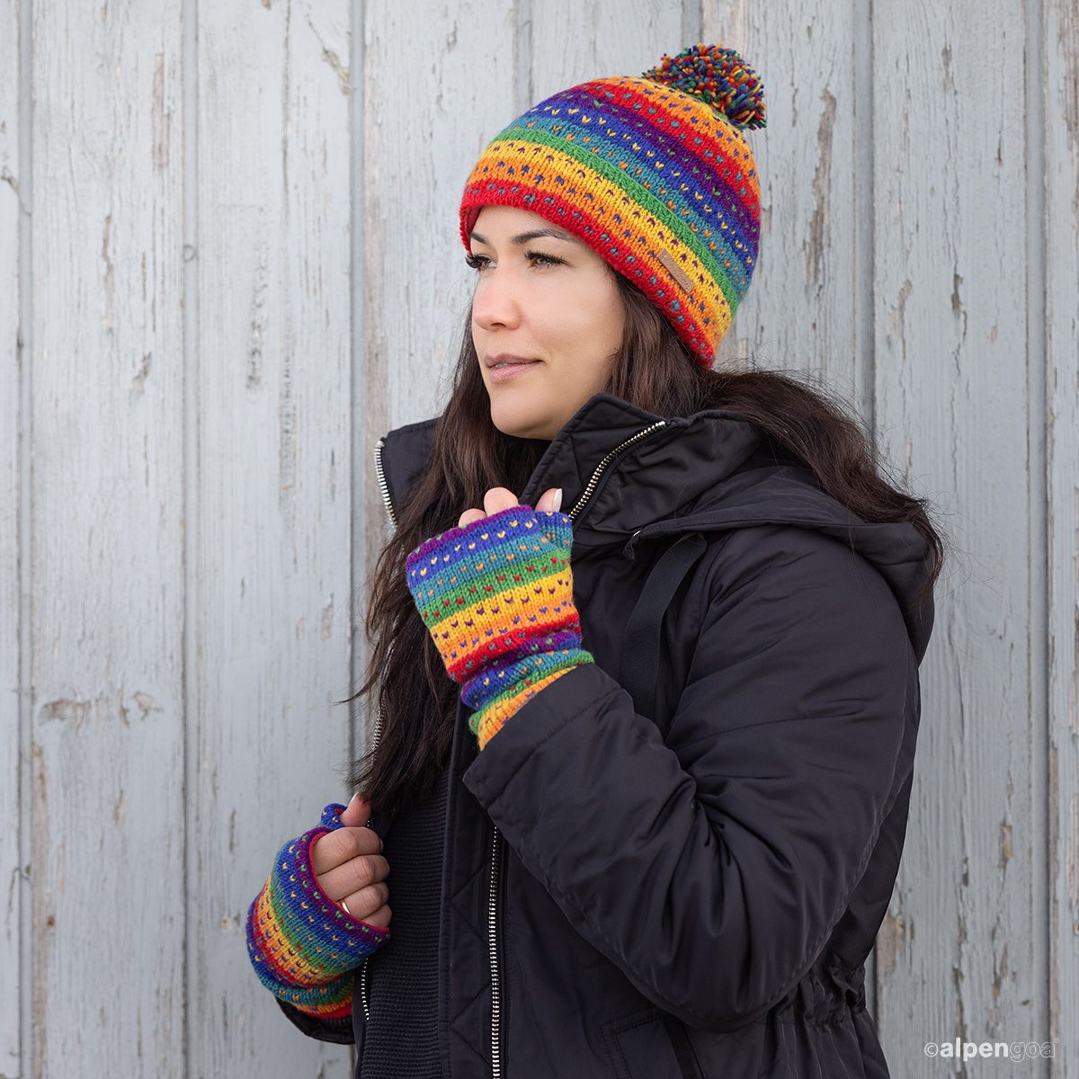 Wollmütze Indrenella Tragebeispiel